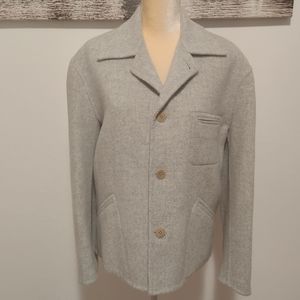 Ralph Lauren Collection Purple Label Wool and Angora blazer in light gray